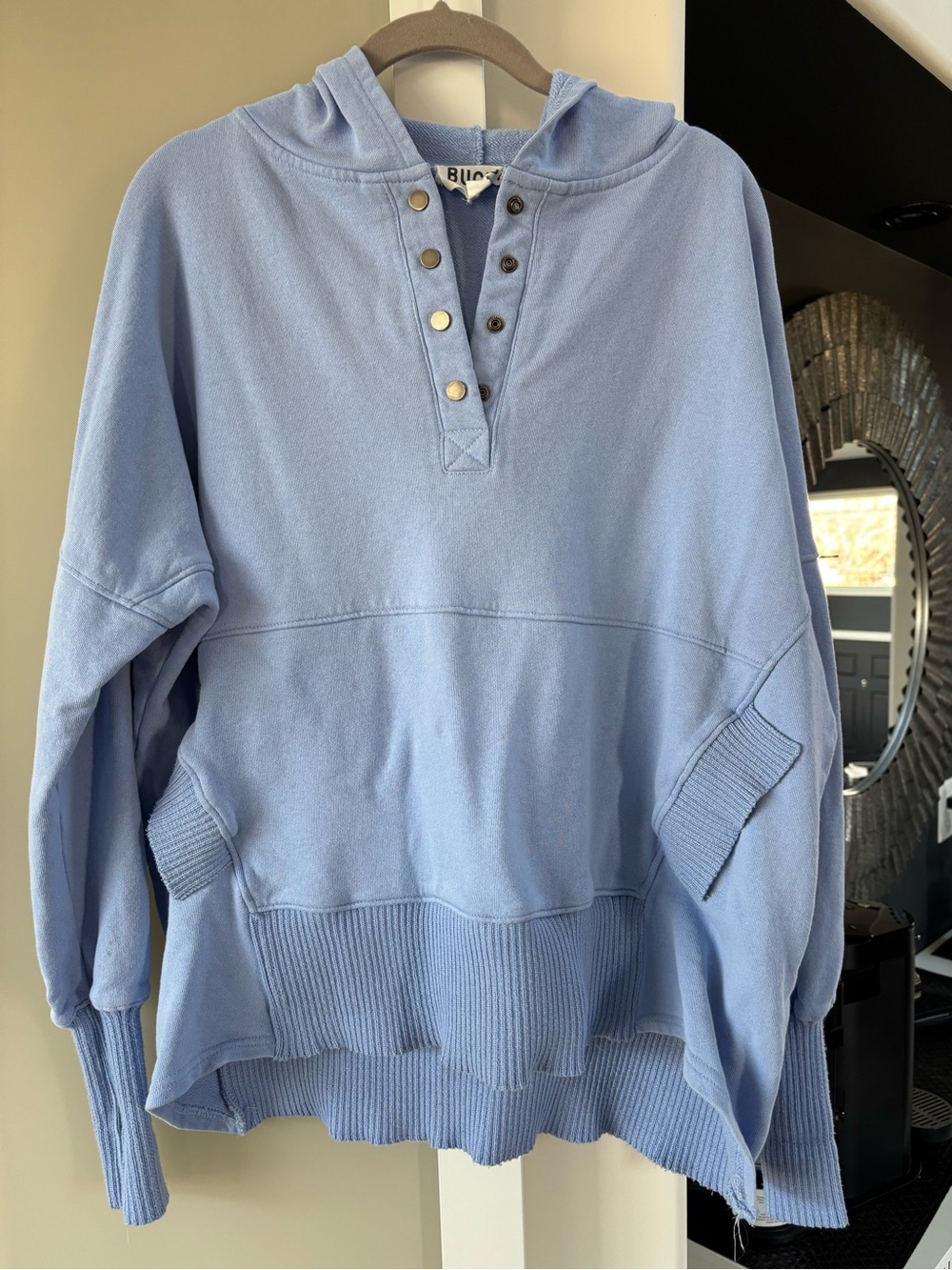 BUCKETLIST Light Blue Hooded Pullover Sweatshirt